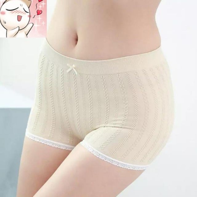 Quần mặc váy vải cotton co dãn phối viền ren mềm chống lộ cao cấp YUKI STORE 450