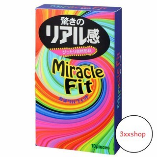 Hộp 10c Bao Cao Su SAGAMI MIRACLE FIT - Siêu Mỏng Ôm Sát 49mm - Made In Japan
