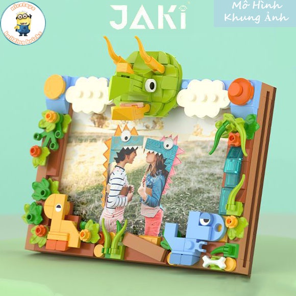 Đồ Chơi Lắp Ráp Kiểu LEGO Hộp Đựng Bút,Giá Đỡ Điện Thoại,Hôp Đựng Đồ Hình Khủng Long T-Rex No.JK5102-12 Với 200+PCS