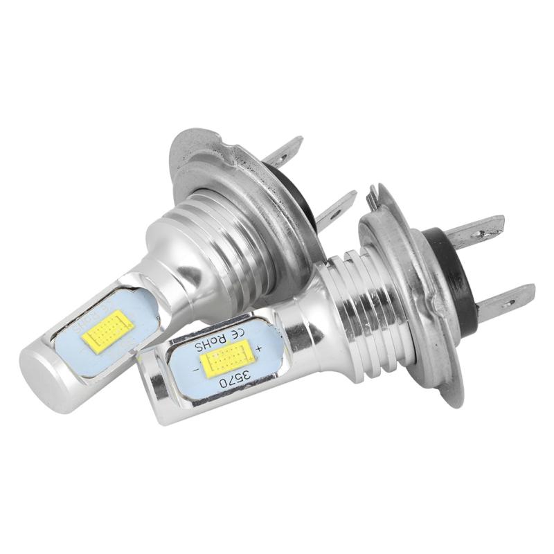 Set 2 bóng đèn LED H7 80W 8000K 12-24V ánh sáng trắng cho đèn pha xe hơi