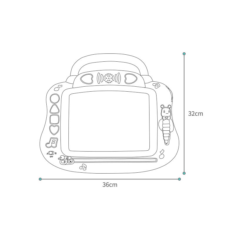 Bảng Vẽ Tự Xóa Từ Tính Có Nhạc - KUB