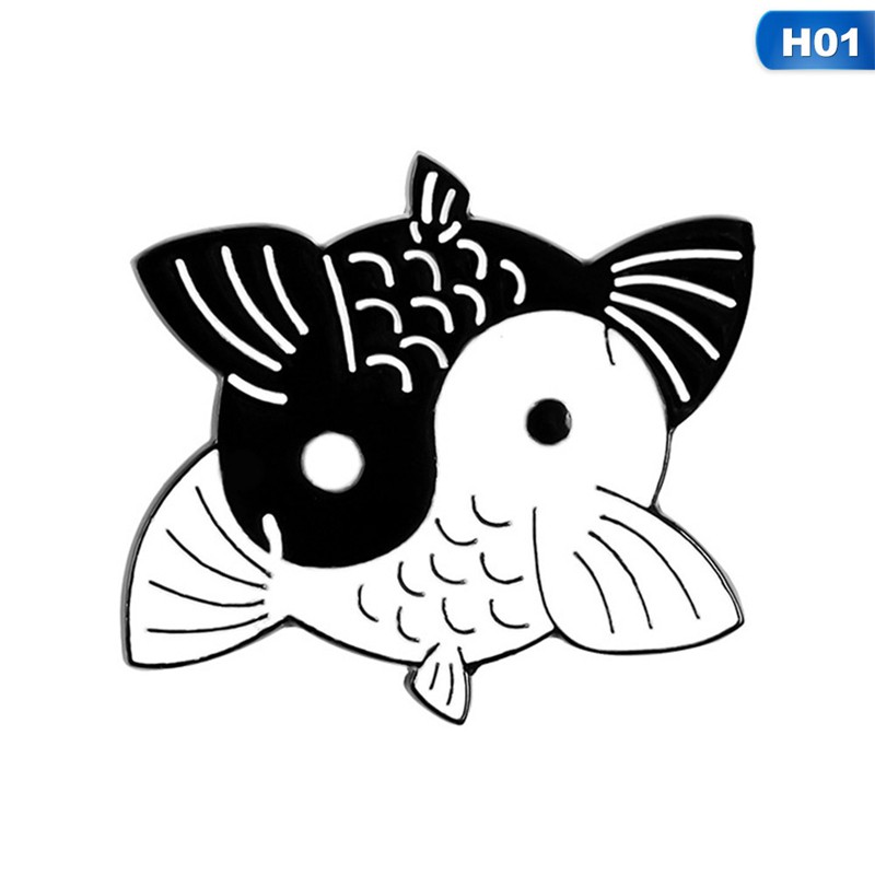 Sale 70% Ghim cài áo hình cá Koi âm dương độc đáo tinh tế, H01 Giá gốc 23,000 đ - 4F32-7