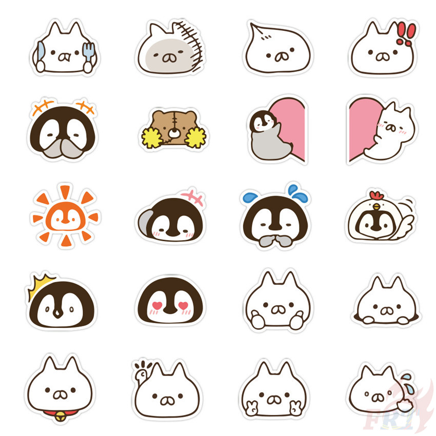 ❉ Nekopen - Anime Penguin &amp; Cats Stickers ❉ 40Pcs/Set DIY Decals Stickers for Album Diary Laptop Scrapbooks Skateboard
