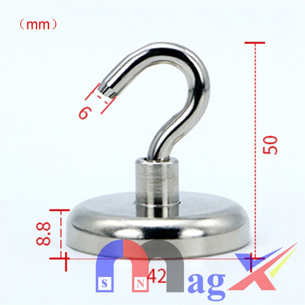 Móc Treo Nam Châm Hít Cực Mạnh D42 - Loại N42 Hít 18Kg