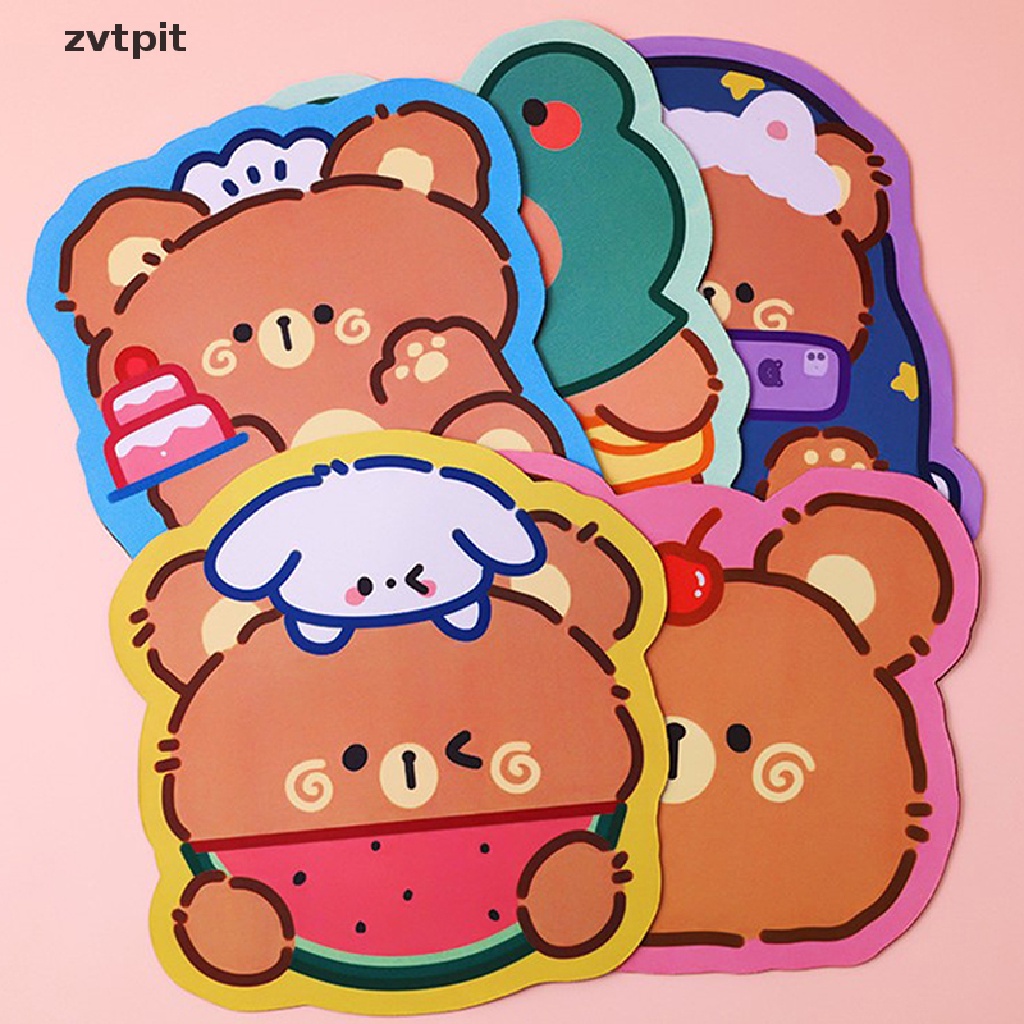 [ZVPT] Kawaii Cute Bear Mouse Pad Cute Ins Girl Heart Student Computer Small Mouse Non- DSF