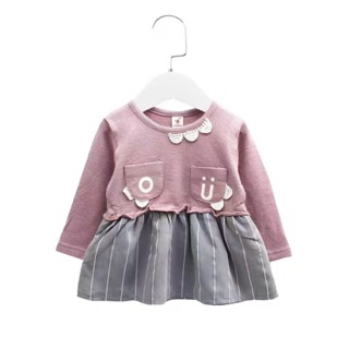 Váy dài tay bé gái (1-2 tuổi)