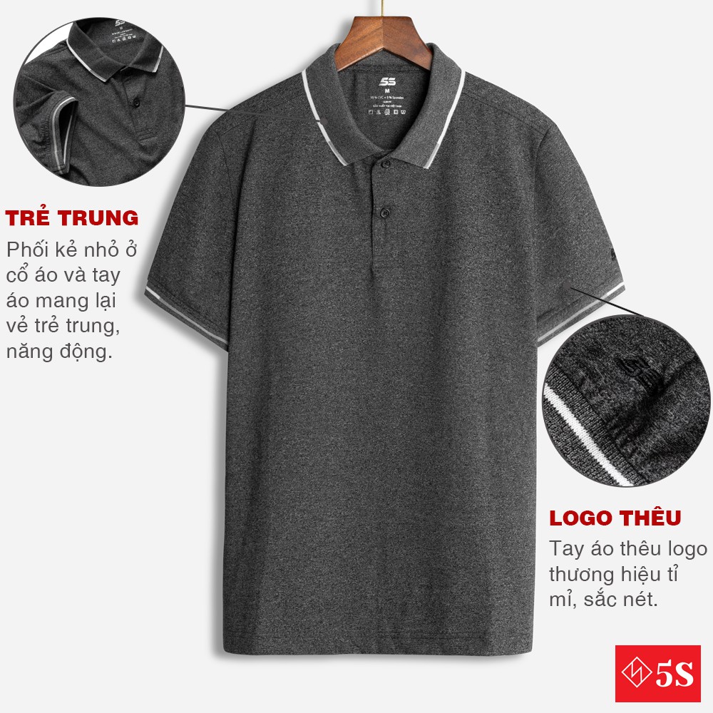[MUA 2 GIẢM 30K] Áo Thun Nam Có Cổ 5S Chất Liệu Thun Cao Cấp, Siêu Mát, Phom Dáng Trẻ Trung (APC21014-01) | BigBuy360 - bigbuy360.vn