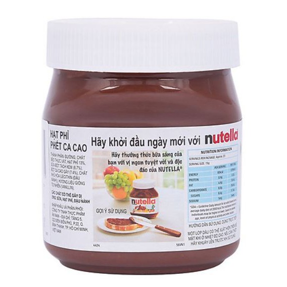 [Mã 154FMCGSALE giảm 8% đơn 500K] Bơ Hạt Phỉ Phết Cacao Nutella