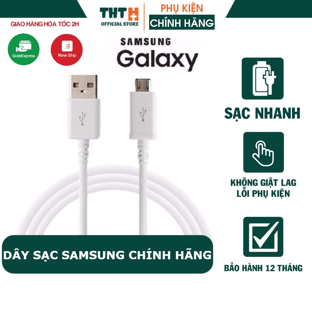 [CHính Hãng] Cáp Sạc micro samsung zin  1m5 - bảo hành 12 tháng
