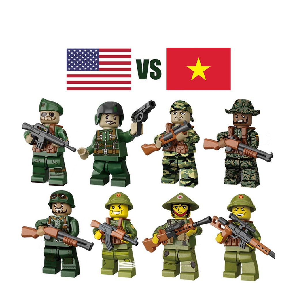 Combo 8 bộ lắp ráp lego chiến tranh Việt Nam