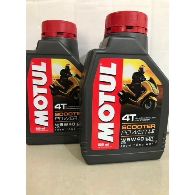 MOTUL SCOOTER POWER LE 4T 5W40 100% TỔNG HỢP 800ml