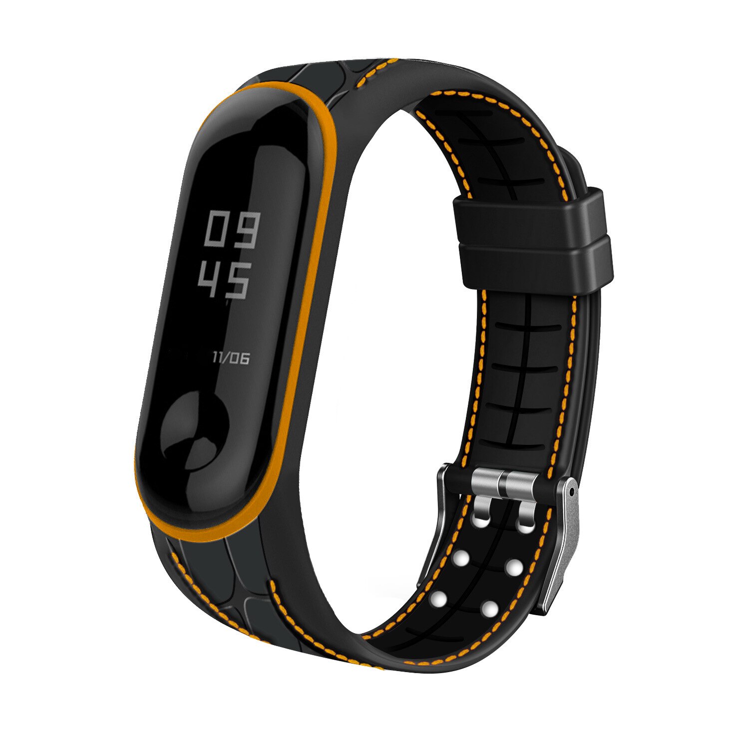 Dây đeo thay thế chất liệu silicon có thiết kế nhiều lỗ cho dòng Xiaomi Mi band 3 4 5 3 45