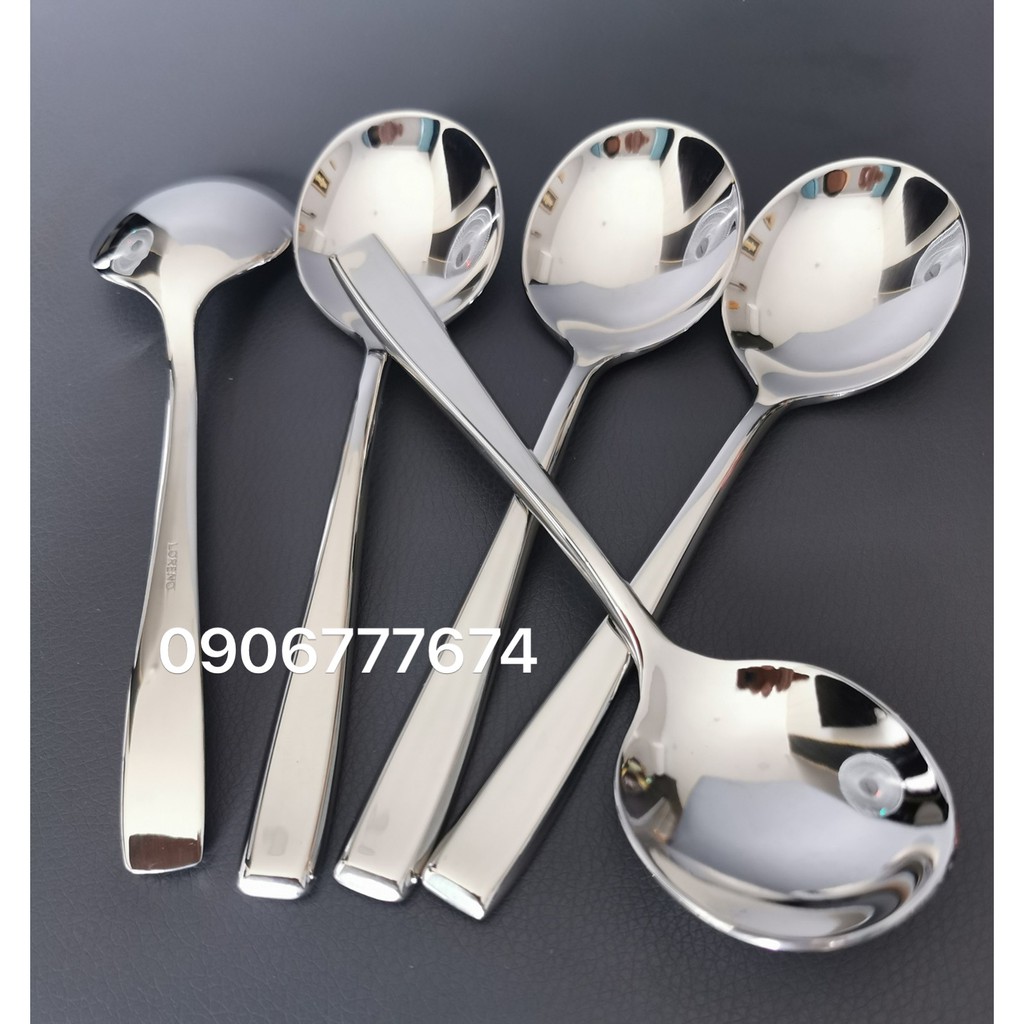 Bộ 5 Muỗng Ăn Soup Đầu Tròn Inox 304 Loại 1 LOREND