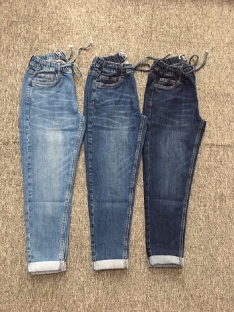 QUẦN JEANS BAGGY LƯNG THUN XUẤT KHẨU