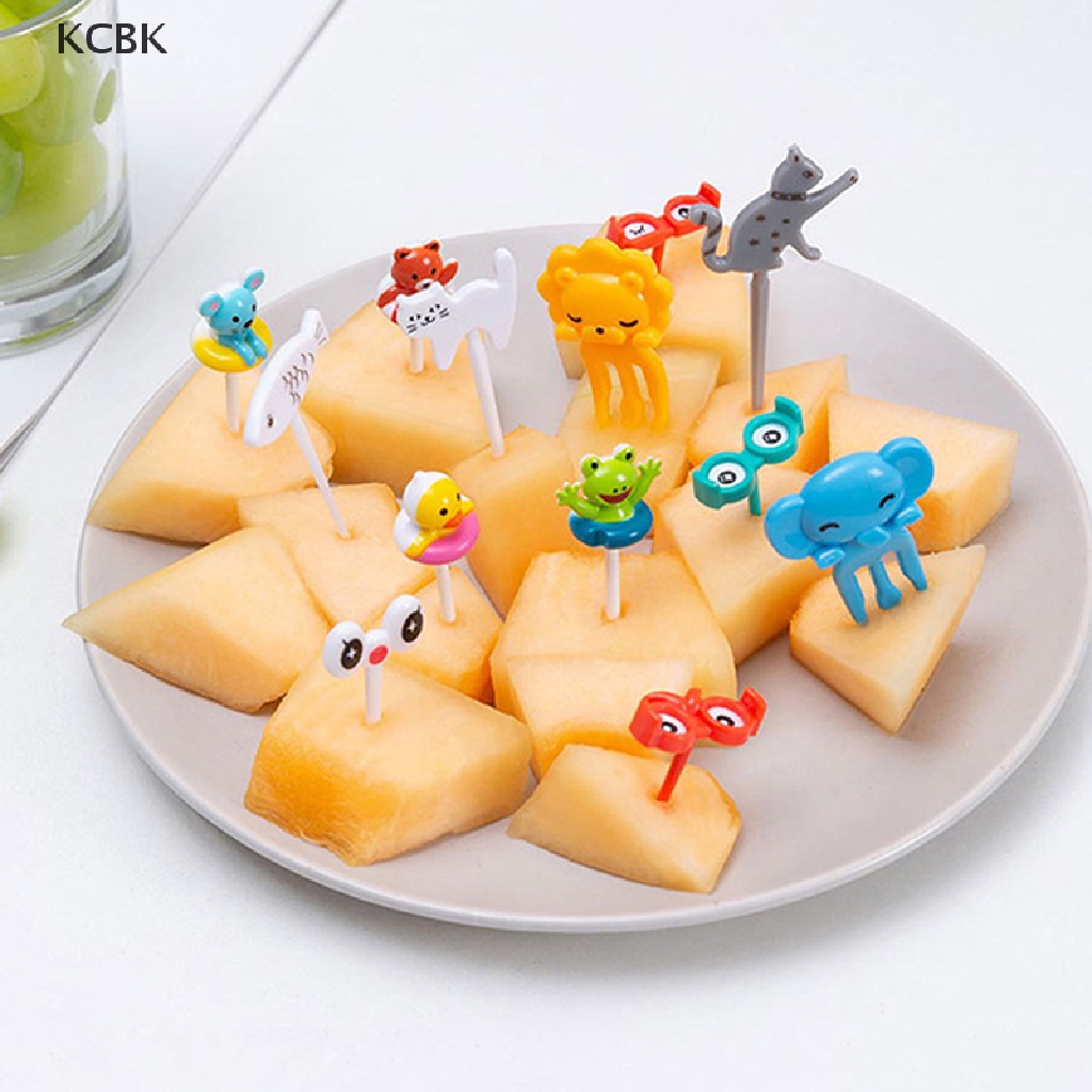 Nĩa Ăn Trái Cây Tráng Miệng Hình Động Vật Hoạt Hình Mini Cho Trẻ Em