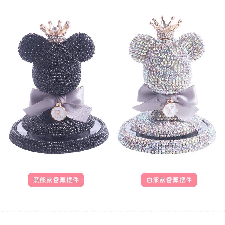 Sáp thơm hình gấu phi thuyền đính đá dễ thương và vương miện thuỷ tinh