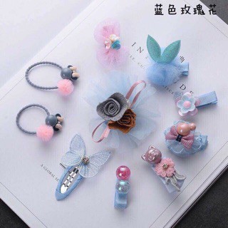 HỘP NƠ BUỘC TÓC 18 MÓN CHO BÉ GÁI SIÊU XINH