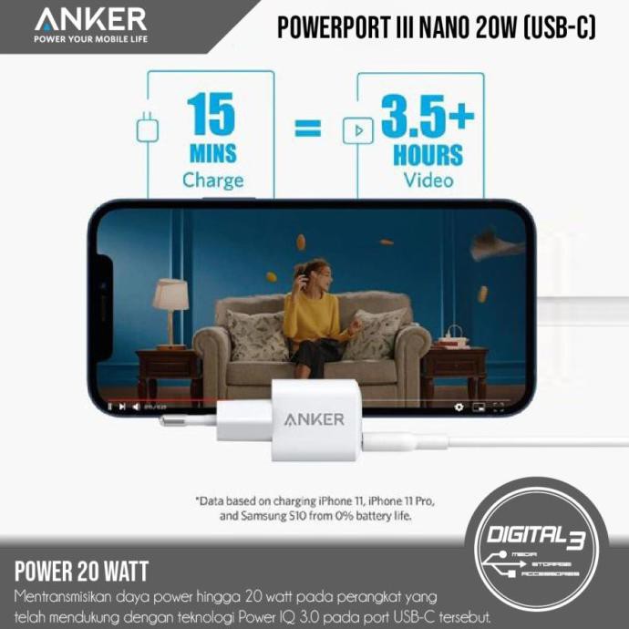 Anker Powerport Iii Nano Pd Power Delivery 20watt 20w Power Iq 3.0