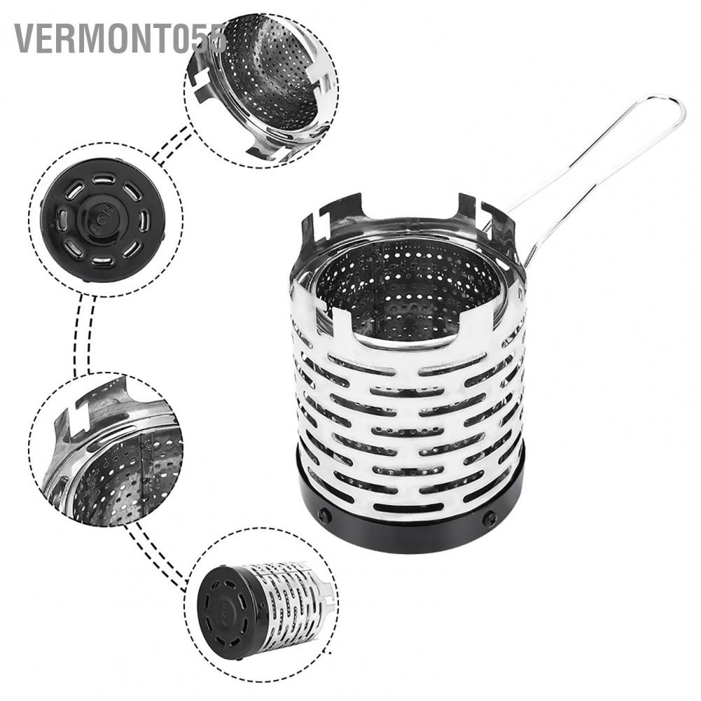 Có thể bán buôn Di động Mini ngoài trời gấp kim loại sưởi ấm bếp gas Nắp cắm trại Phụ kiện đi bộ đường dài Vermont055 Hàng giao ngay