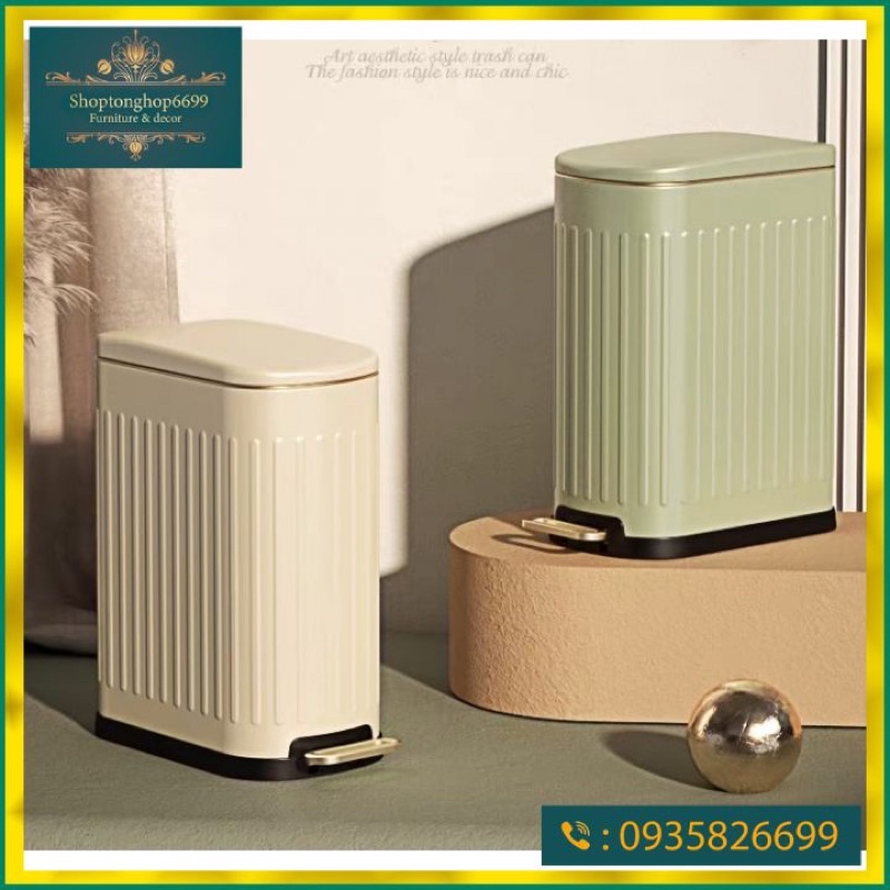 (Có sẵn ) thùng rác đạp chân hình chữ nhật cao cấp