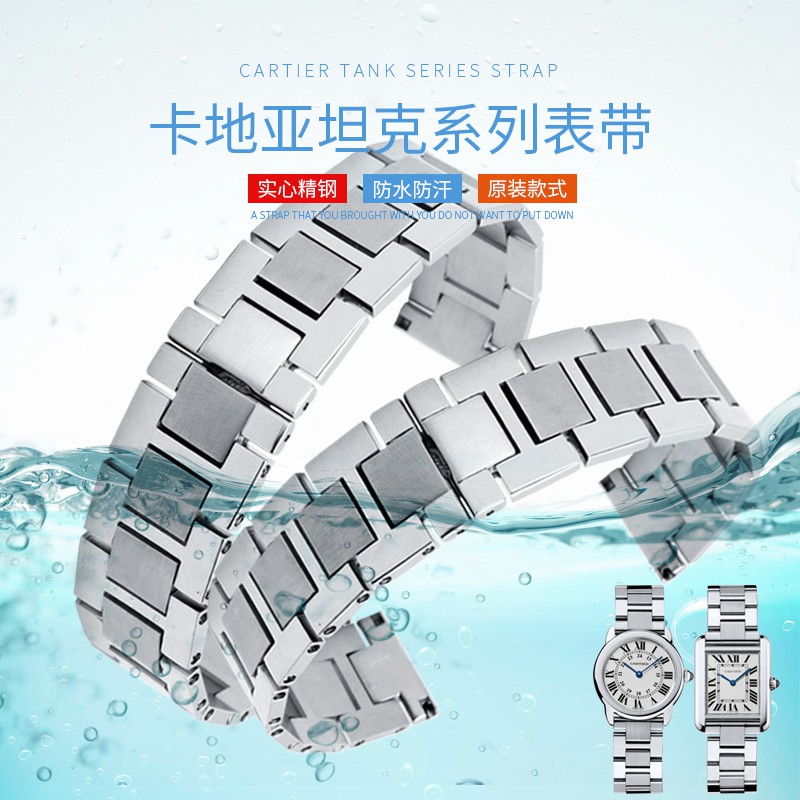 CARTIER Đồng Hồ Đeo Tay Dây Thép Không Gỉ Thời Trang Cho Nam Nữ