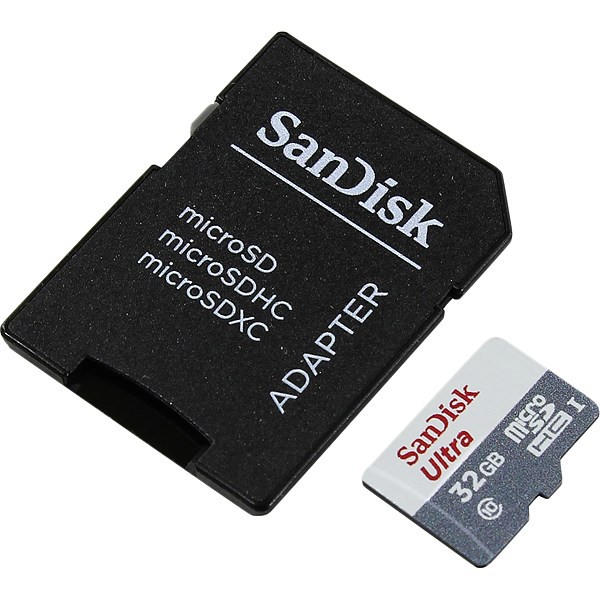 Thẻ nhớ MicroSDHC SanDisk Ultra 533X 32GB 80MB/s kèm Adapter (Xám)