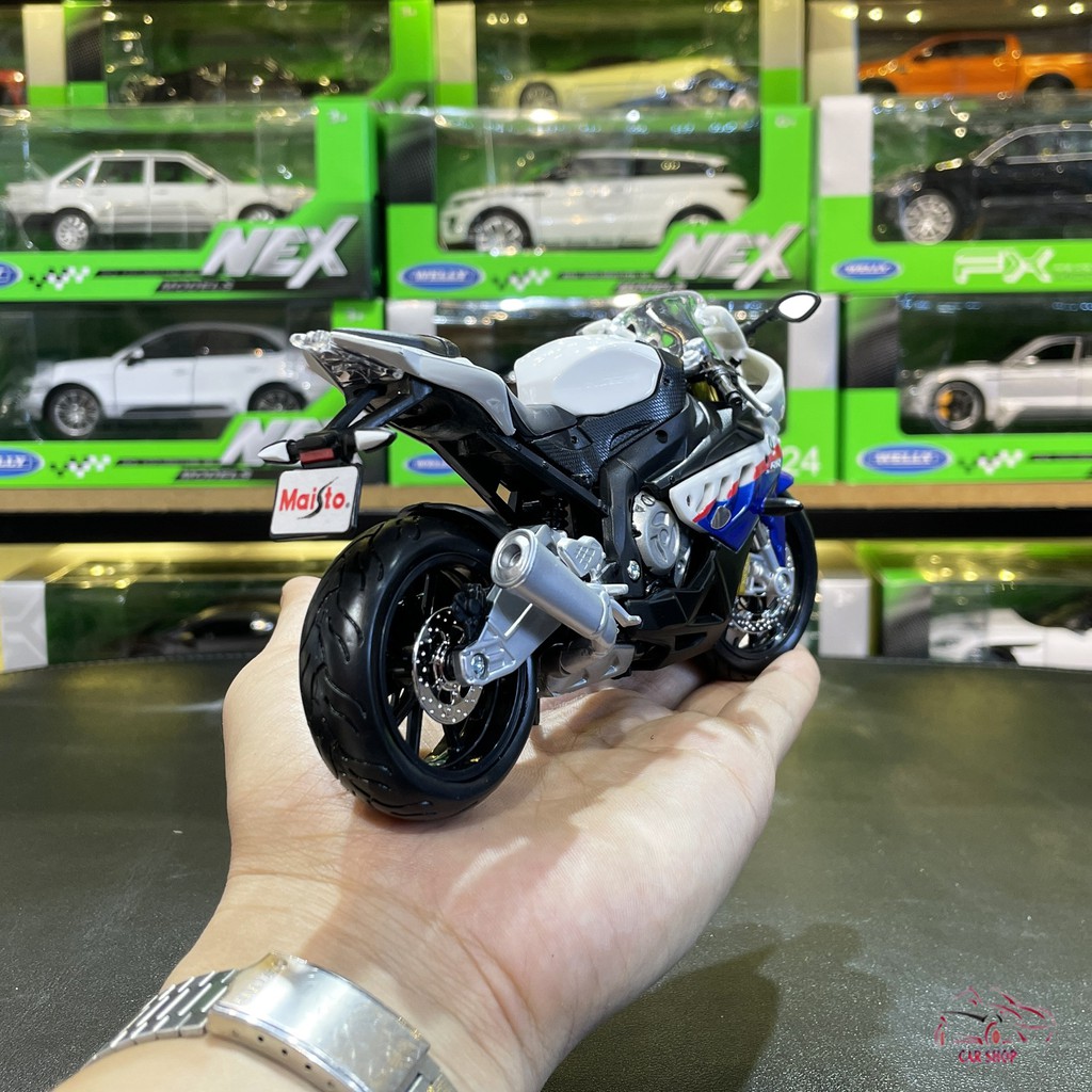 Xe mô hình mô tô siêu xe BMW S1000RR tỉ lệ 1:12 hãng Maisto