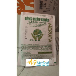 Găng tay phẩu thuật tiệt trùng Merufa các số