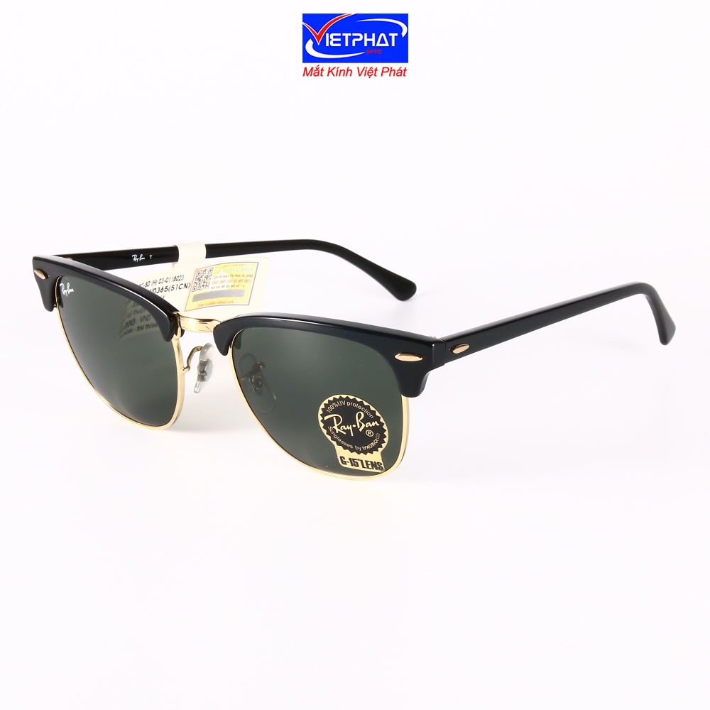 Kính Mát Nam Nữ Rayban Clubmaster RB 3016 Full box phụ kiện