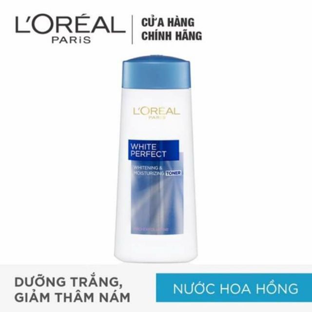 Nước hoa hồng dưỡng trắng da L'Oreal Paris White Perfect Whitening & Moisturizing Toner 200ml