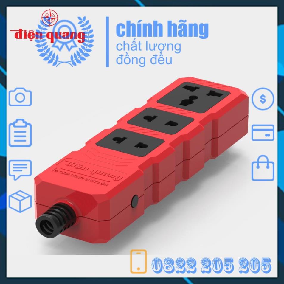 Ổ cắm điện Công suất lớn Điện Quang ĐQ ESKHP chịu tải cao chống cháy (3 lỗ, không dây)