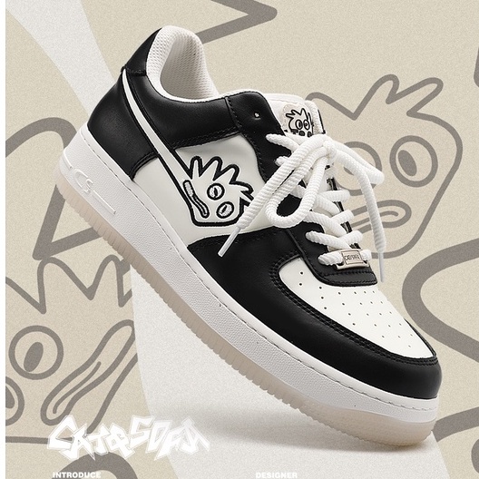Giày Cat & Sofa Panda White Black Chính Hãng 💙SIMPLE SNEAKER💙 Giày Sneaker Cat Sofa Panda Phong Cách Trẻ Trung AC201