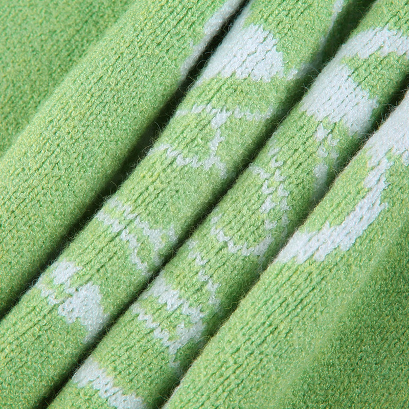 Áo Sweater Dệt Kim Tay Dài Cổ Chữ V In Hình Quỷ Thời Trang Harajuku Dành Cho Nữ