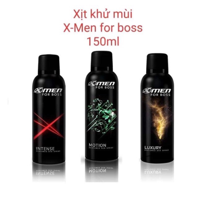 Xịt khử mùi XMen for boss 150ml có đủ 3 màu