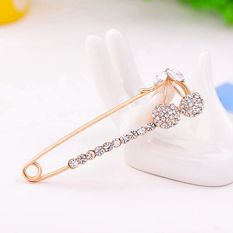 Fashion Shawl Flower Brooch Diamond Oil Drop Lily Tulip Butterfly Big Pin Safety Pin