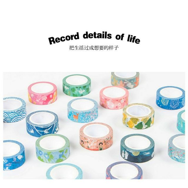 Washi tape - Băng dính trang trí - Mẫu Trung thu