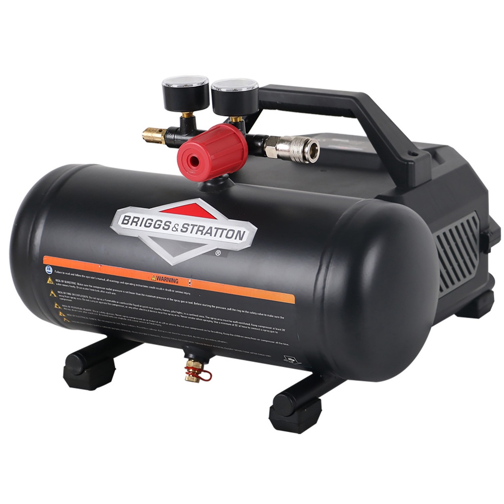 [HCM][NEW 2022]Máy nén khí không dầu hiệu B/S – BRIGGS &amp; STRATTON USA, 6L công suất 1.5HP MODEL 0200682-chính hãng