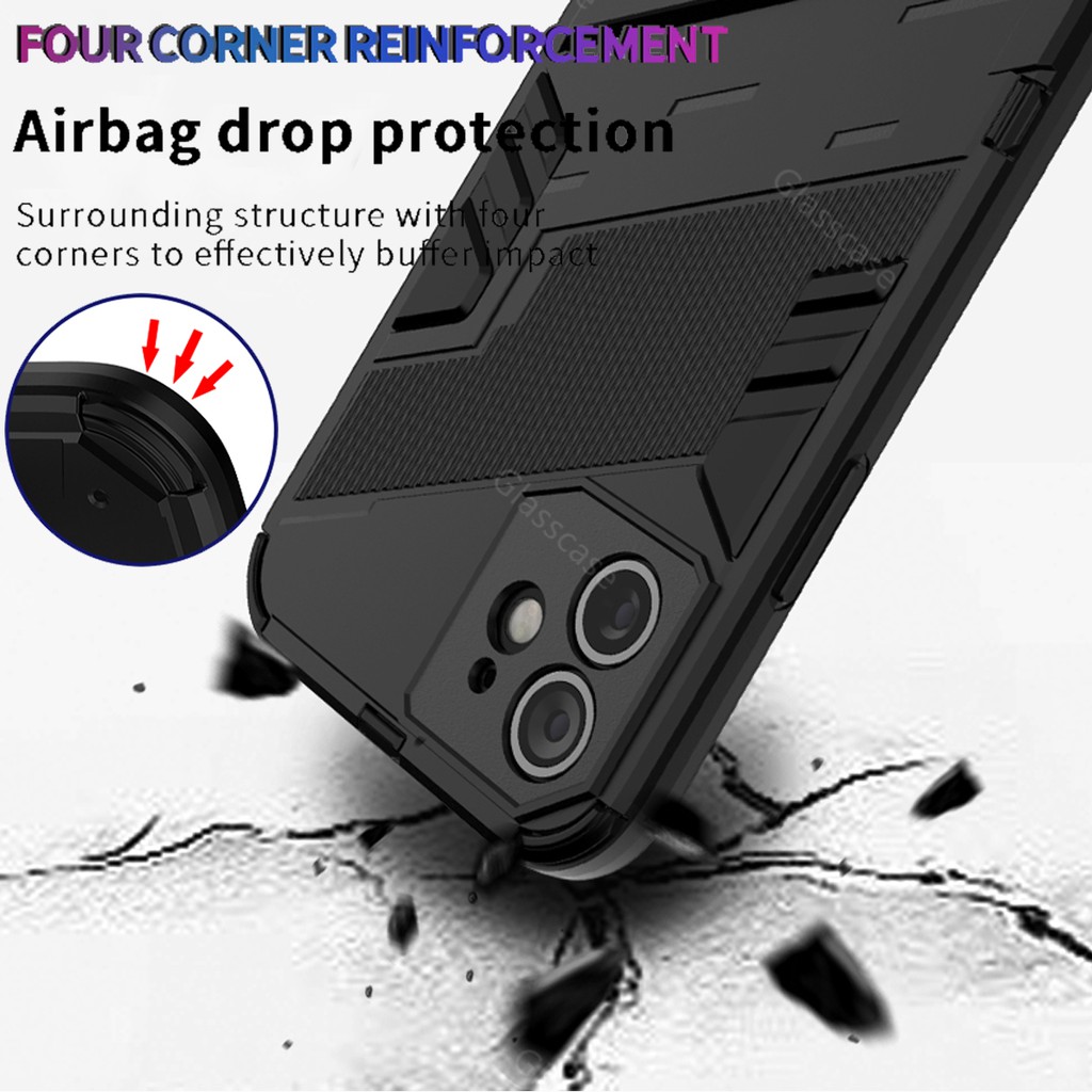 Ốp Điện Thoại Cứng Kiểu Áo Giáp 3d Chống Sốc Kèm Giá Đỡ Cho Xiaomi Redmi Note 9s 9 Pro Note9S Note9Pro Redmi Note9 Pro