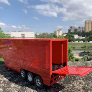 Xe mô hình rơ mooc thùng container 1:32