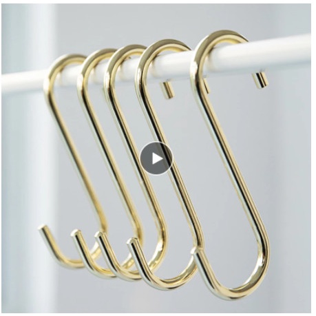 Móc chữ S 10cm và 15cm màu inox- màu mạ vàng  HÓT   treo vật dụng tiện lợi