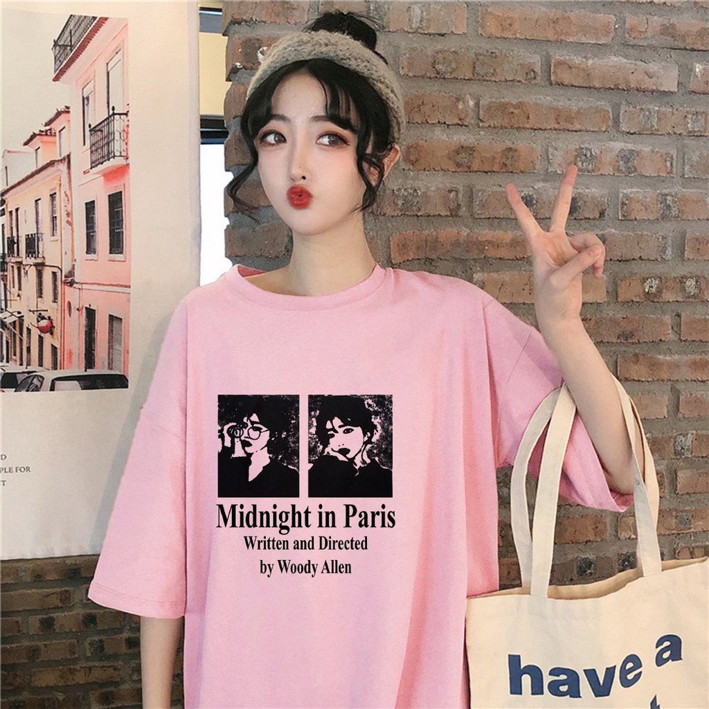 Áo Thun Tay Lỡ In MidNight in Paris Unisex Freesize Dưới 75kg ATIN36 | BigBuy360 - bigbuy360.vn