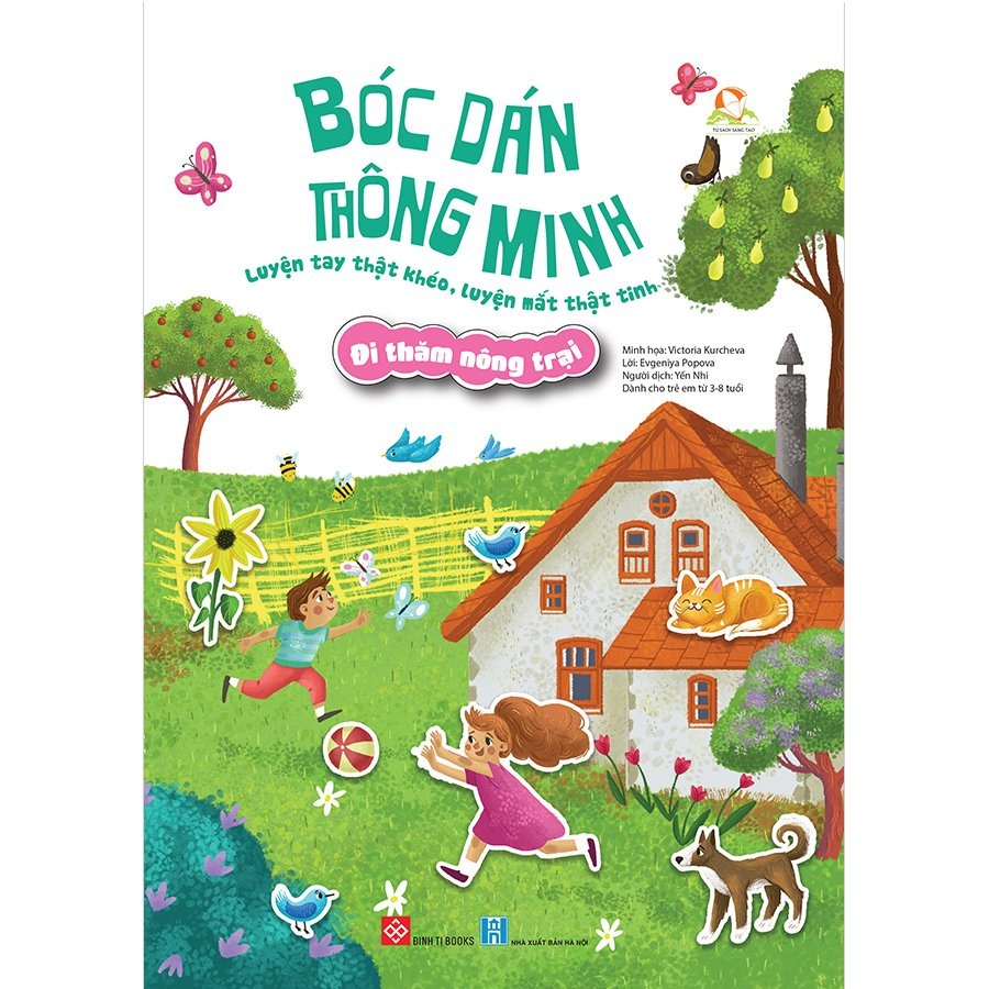 Sách - Bóc dán thông minh - Luyện tay thật khéo, luyện mắt thật tinh - Cho trẻ từ 3 - 8 tuổi - Đinh Tị Books