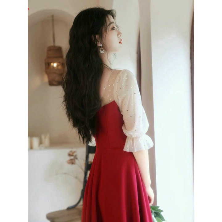 (HCM) Đầm xoè phối lưới sao xinh xắn thời trang Hàn Quốc Tôn Dáng Qúy Phái thanh lịch cho các nàng KME STORE