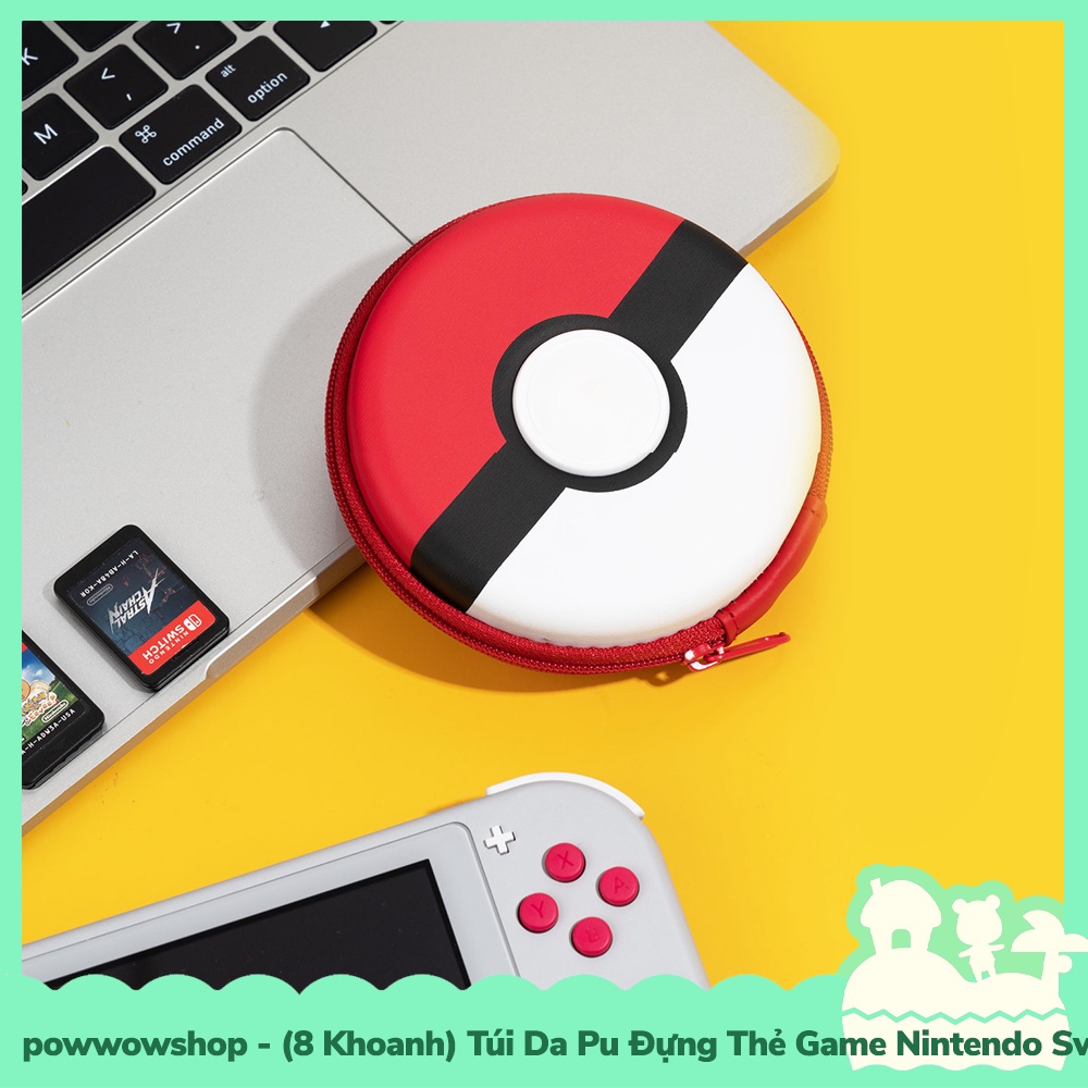 [Sẵn VN - Hỏa Tốc] (8 Chỗ) Túi Mini Da Pu Đựng Thẻ Game Nintendo Switch OLED/V1/V2/LITE Mẫu Poke
