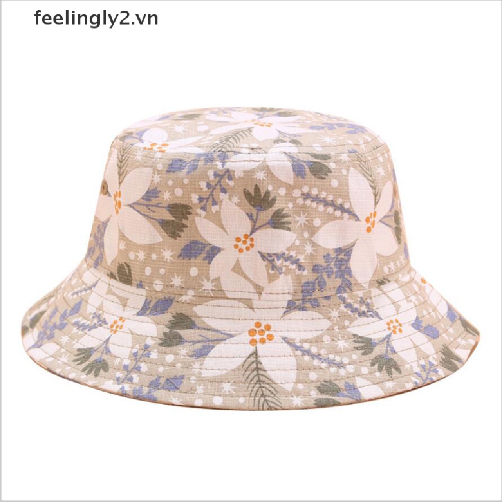 Mũ bucket Hai Mặt Họa Tiết Hoa Xinh Xắn Thời Trang
