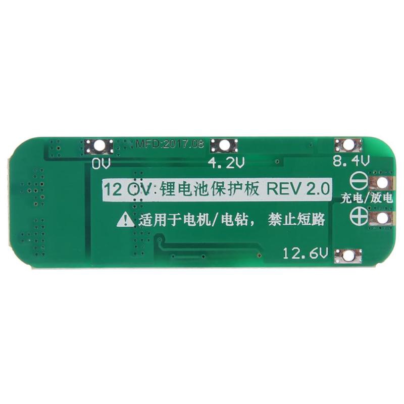 ujewndju 3S 12.6V 20A Lithium Battery Protection Board 18650 LiPo Cell BMS PCBAuto Recovery