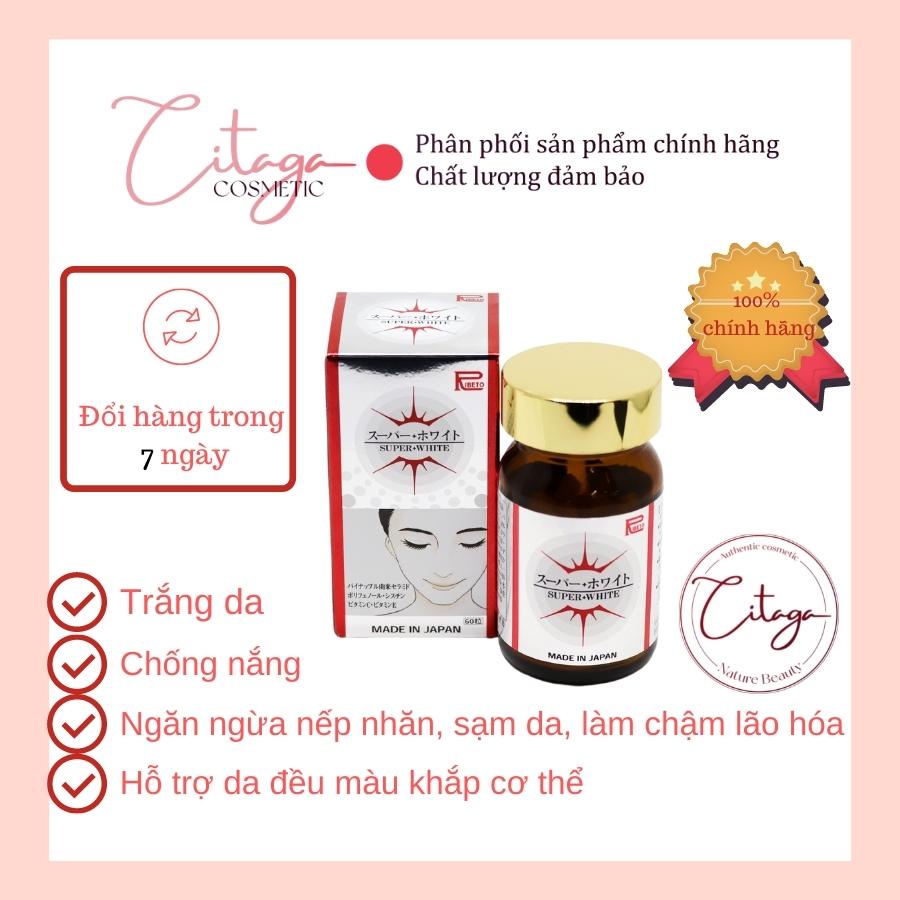 HÀNG NHẬP KHẨU CHÍNH HÃNG - Viên uống chống nắng trắng da toàn thân SUPER WHITE (hộp 60 viên)