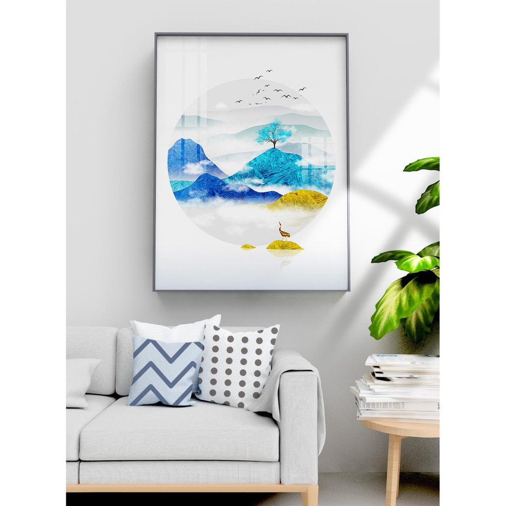 TRANH TREO TƯỜNG  CỠ ĐẠI - GIÁ RẺ KÈM KHUNG -PHONG CÁCH BẮC ÂU TRỪU TƯỢNG- MELYHOME- TB3FGC55