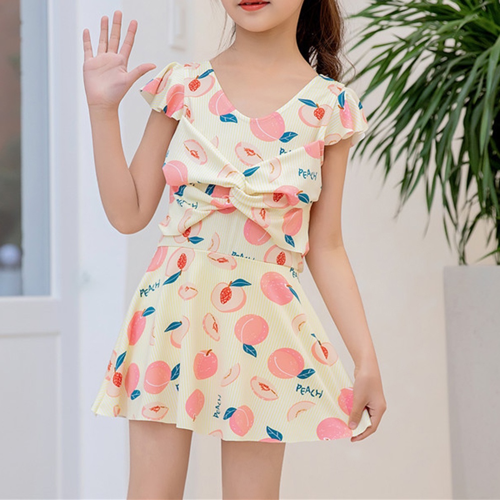 Bộ Đồ Bơi Thiết Kế Dễ Thương Thời Trang Mùa Hè Cho Bé Gái Từ 8-12 Tuổi