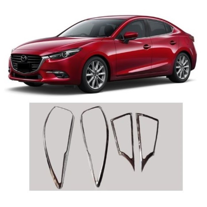 Viền đèn hậu mạ crom mazda 3 2017